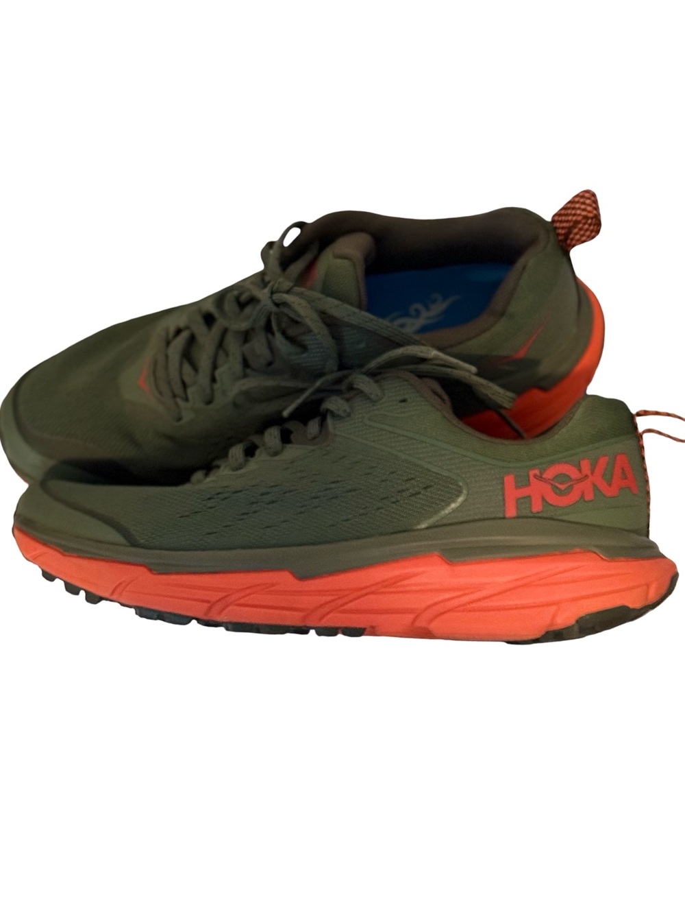 Hoka Men’s Athletic Sneakers green Workout Gym Size 8 Running Fitness